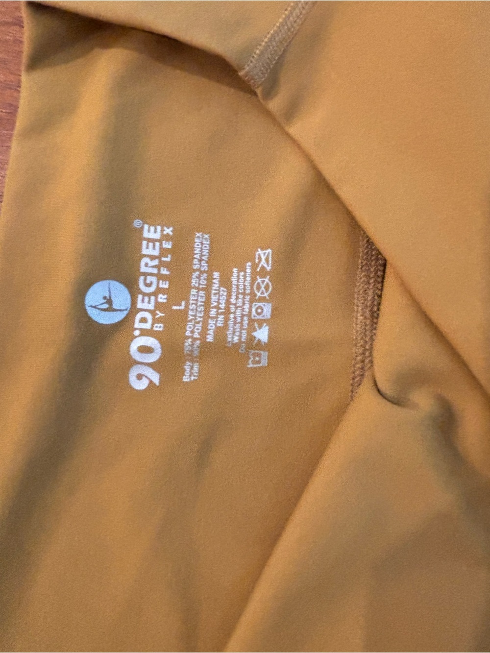 90 Degree by Reflex Women’s Stretch Leggings in Dark Mustard Yellow L - Picture 3 of 5